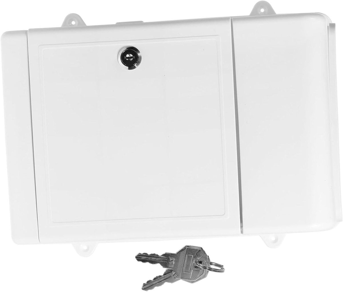 Brievenbus Buiten - Wandbrievenbus Opbergbox - Post Ontvangen - Afsluitbaar Met Slot - 34.5 x 26.5 x 10 cm - Wit