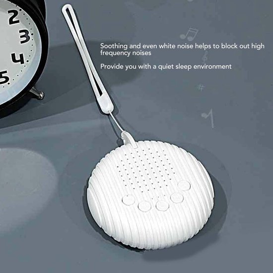 Geluidenmachine - Slaaphelper - Baby slaap - Automatische ruisdetectie - 12 x 11.4 x 3.7 cm - Wit — afbeelding 3