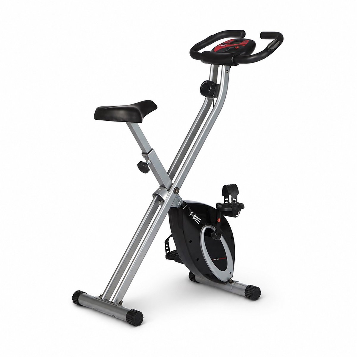 Ultrasport F-Bike Opvouwbare Hometrainer – 8 Weerstandsniveaus – LCD-Display – Hartslagmeting – Zwart/Zilver