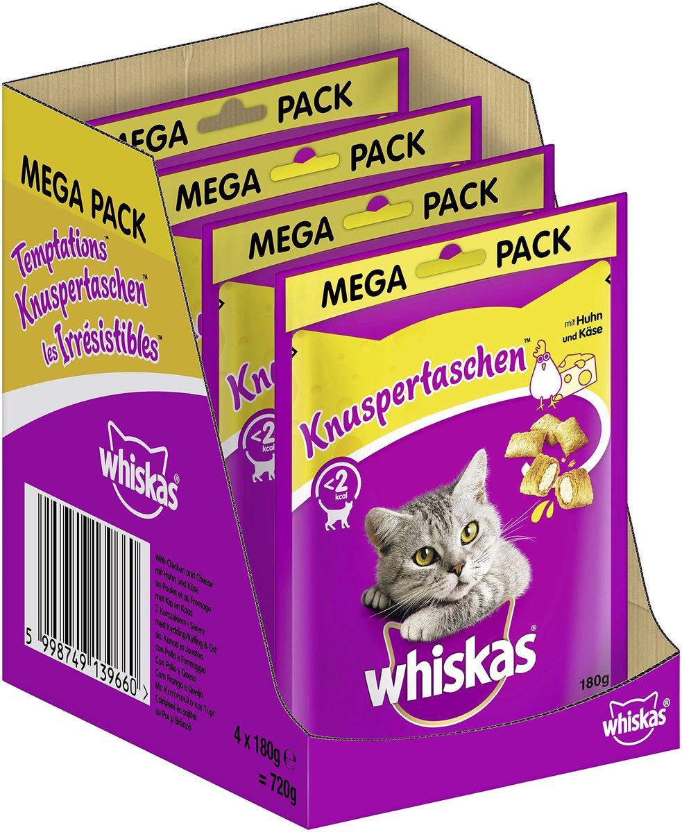 Omgoods - Crispy Pockets met Kip & Kaas voor Katten, 180g
