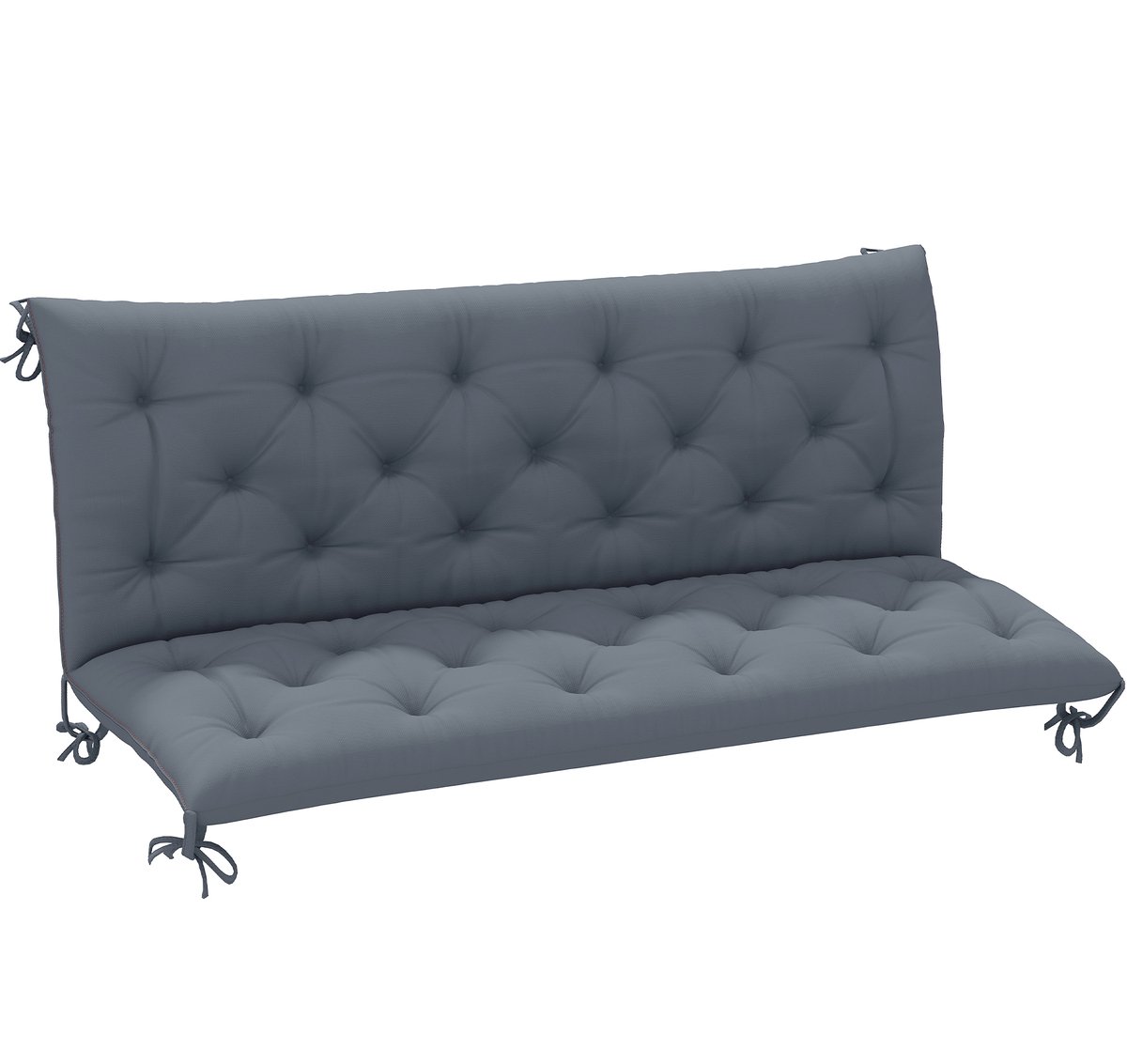 Kussen voor tuinbanken, buitenbankkussen, zitkussen voor tuinschuifbank, Hollywood-stijl schommelbankkussen, zeer comfortabele driezitsbank (grijs, 150x98x8 cm)