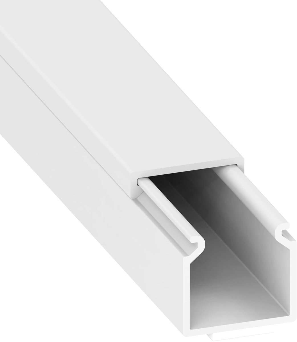 Omgoods - Zelfklevende Kabelgoot PVC 15x15 mm - Wit, 12 m Lengte