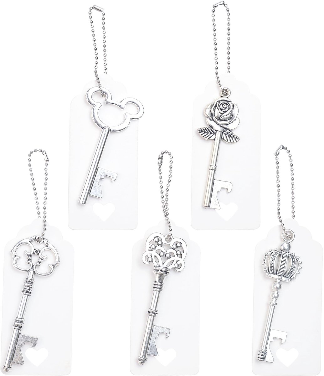 Omgoods - 50 Stuks Vintage Sleutelhanger Flesopeners - Perfecte Trouwbedankjes