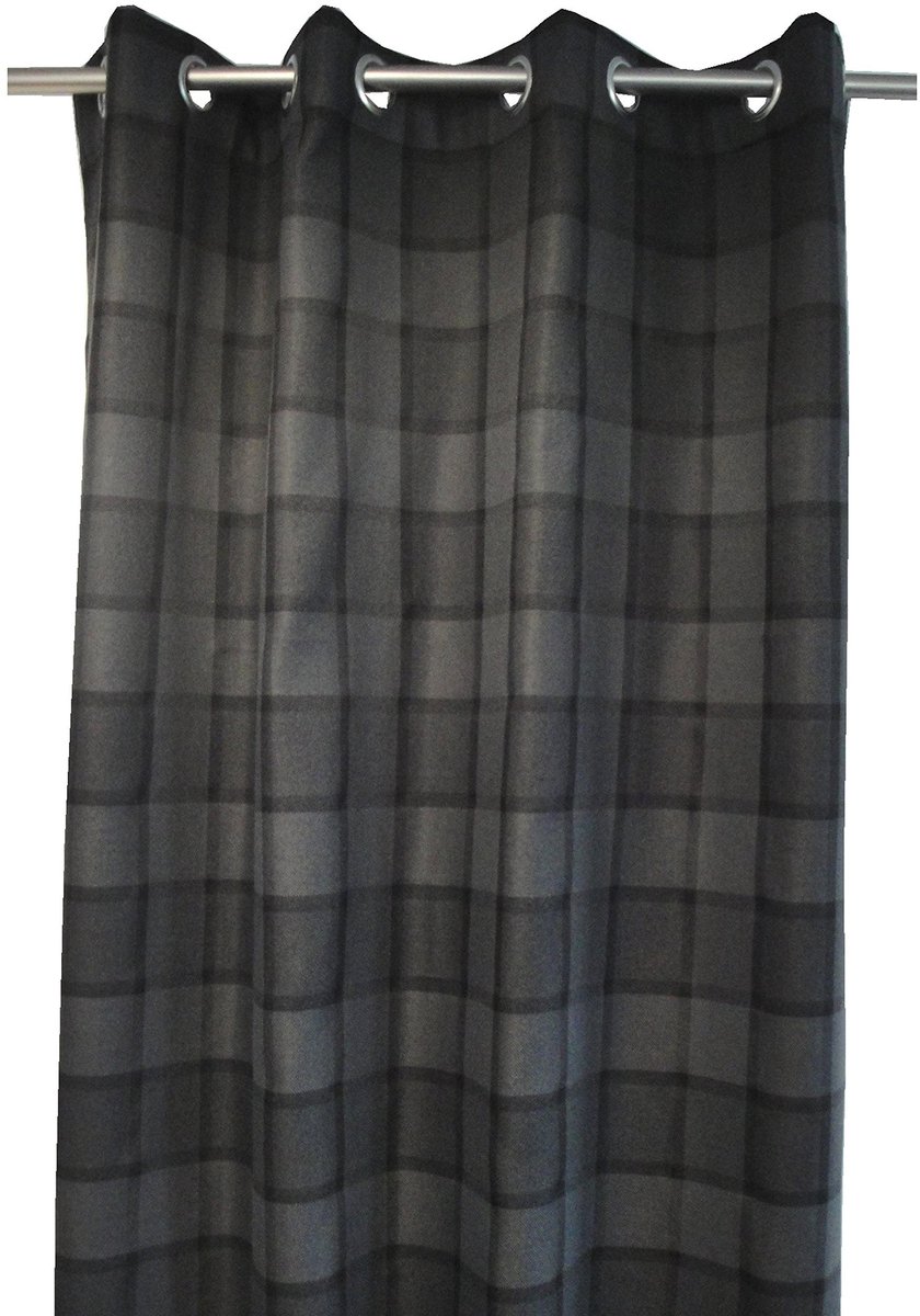 Omgoods - Jacquard Gordijn HIGHLANDS 140 x 260 cm - Grijs Polyester