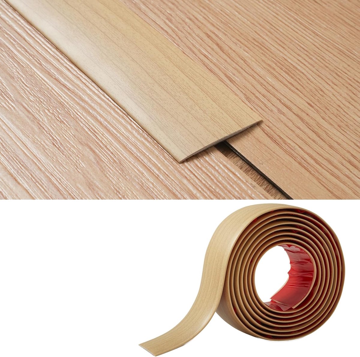 vloerovergangsstrip (5 cm breed × 2 mm dik), laminaat