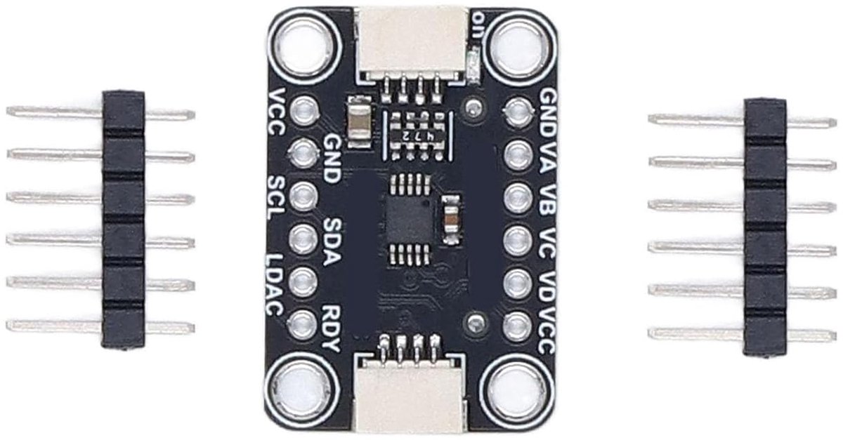 4-weg Digitaal Naar Analoog Convertermodule, 12 Bit Quad DAC-kaart MCP4728 met EEPROM voor Stemma QT Qwiic, Intern Geheugen, I2C, Spanningsinstelling
