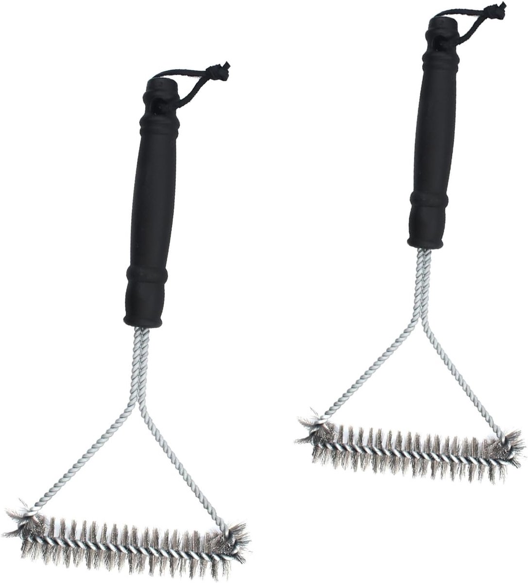Grillreinigingsborstel, 30 cm, set van 2 stuks, driehoekige vorm