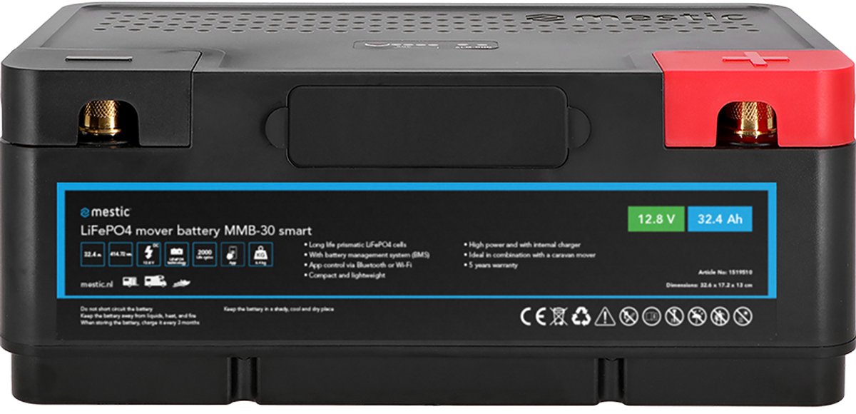 Mestic Moveraccu MMB-20 smart - 20 Ah capaciteit - Compact en lichtgewicht - 5 jaar garantie
