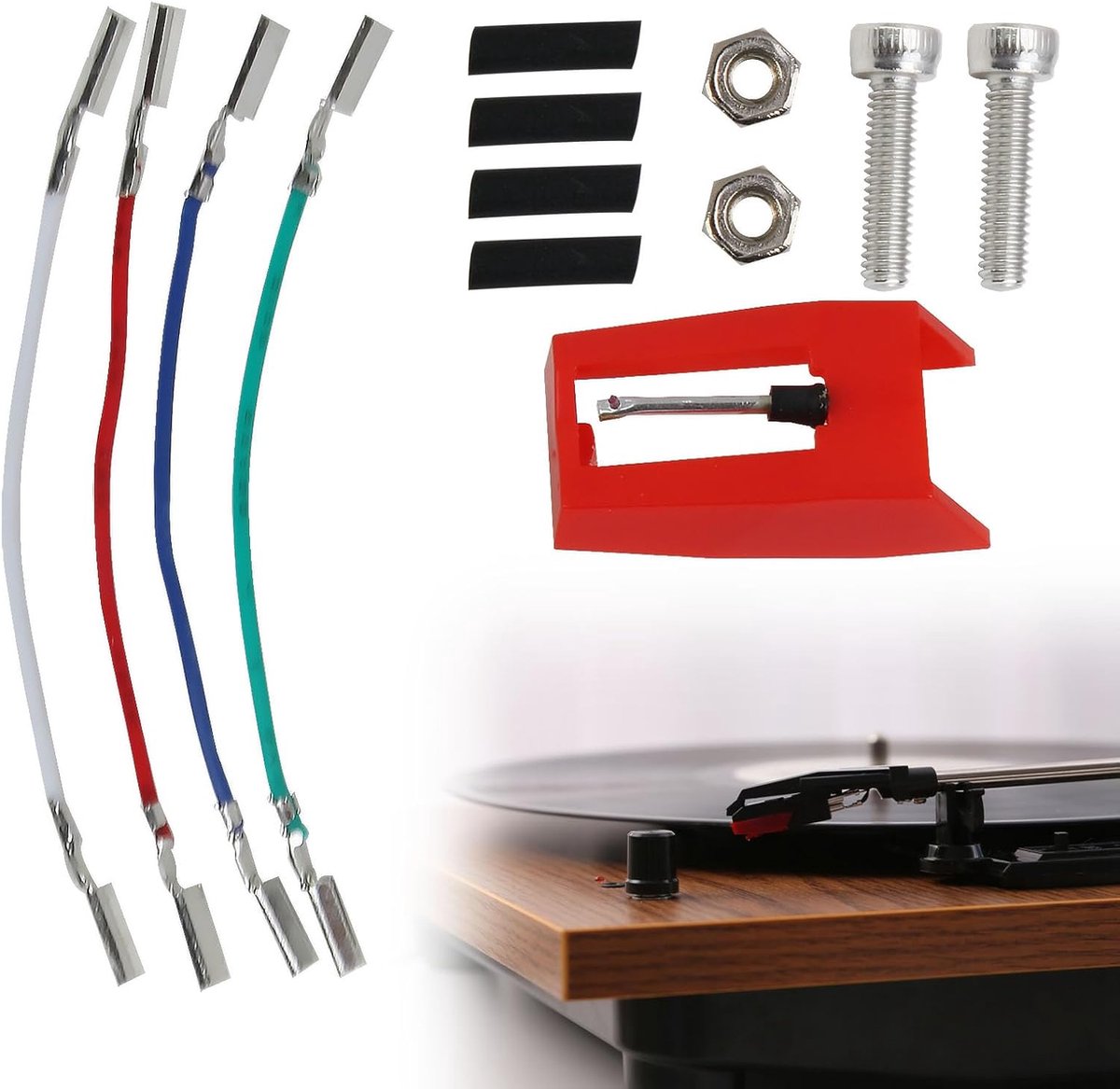 Draaitafel naald - reservenaald voor platenspeler - vinyl naald met houder - vervangingspen voor optimaal geluid - ShopVlot