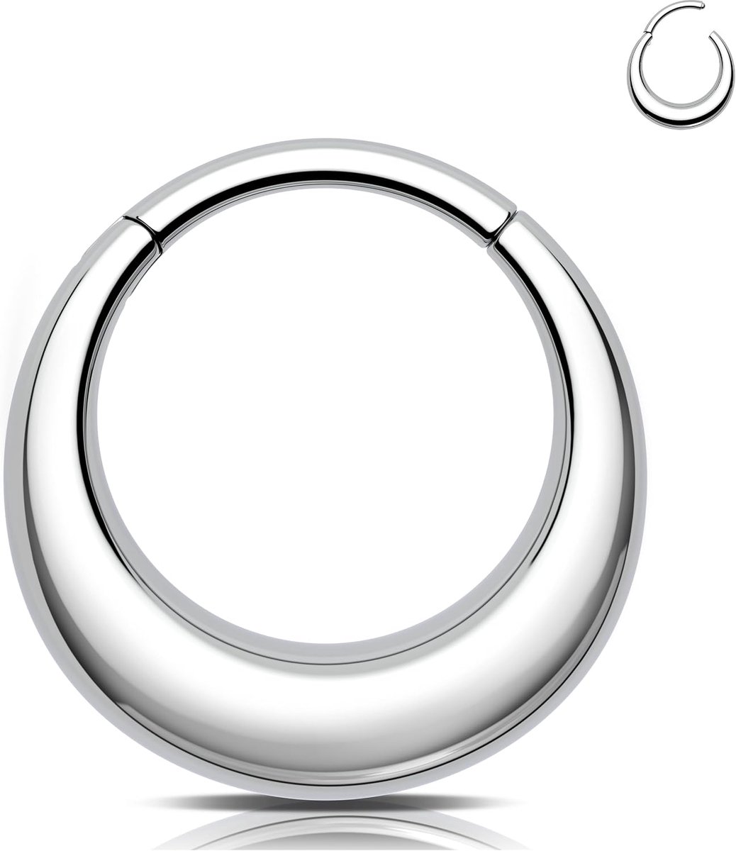 Septum Ring 316L Rvs Kraakbeen Oorbel Scharnierend Segment Hoop Neus