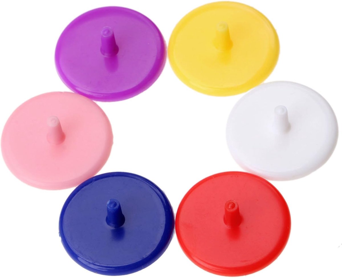 100 stuks golfmarkeringen plastic golfbal meerkleurige platte ronde markeringen
