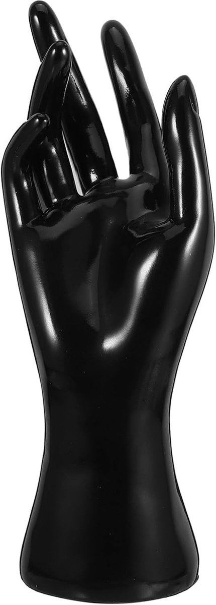 SnelShoppen - Zwarte sieraden display handen voor ringen, horloges en armbanden - Mannequin handen voor winkels en beurzen (22 x 8 cm)