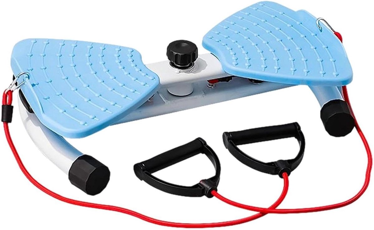 Buikspiertrainer Taille Twist Machine - Core Trainer Draaiplateau - Thuis Core Trainen - Met Weerstandsbanden - Max 136 kg - Blauw