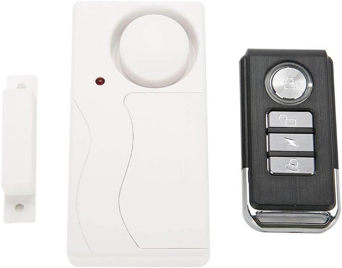 Bewegingsmelder Set - Deur Contact Melder - Huis Beveiligen - Met Afstandsbediening - 20 Meter Bereik - Wit