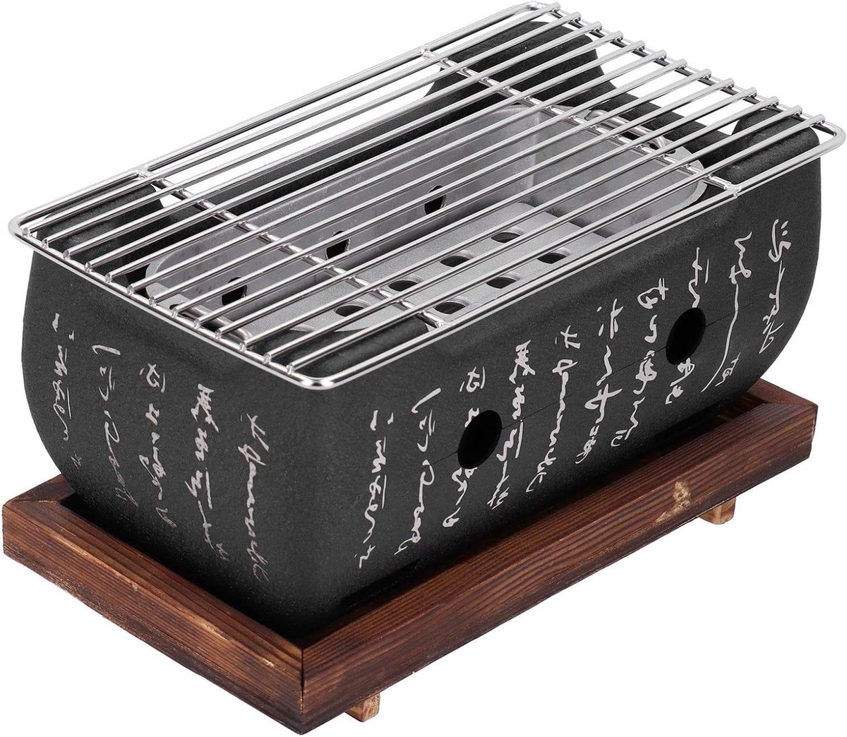 Japanse Grill Oven - BBQ Stove - Buiten Koken - Temperatuur Controle - 26 x 15 x 14 cm - Zilver