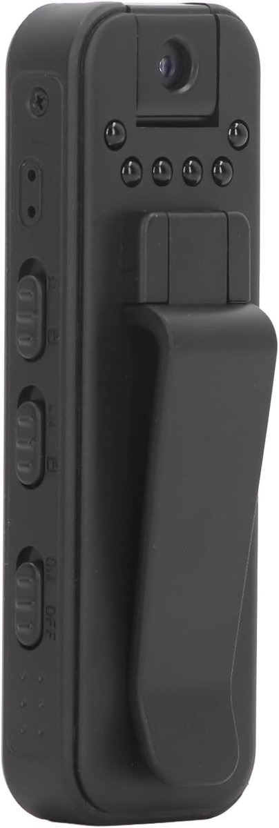 SnelShoppen - Mini Body Video Camera 1080P, Draagbare Politie Camera met Nachtzicht, Beveiligingscamera voor Buiten, Smartphone Verbinding, Ideaal voo