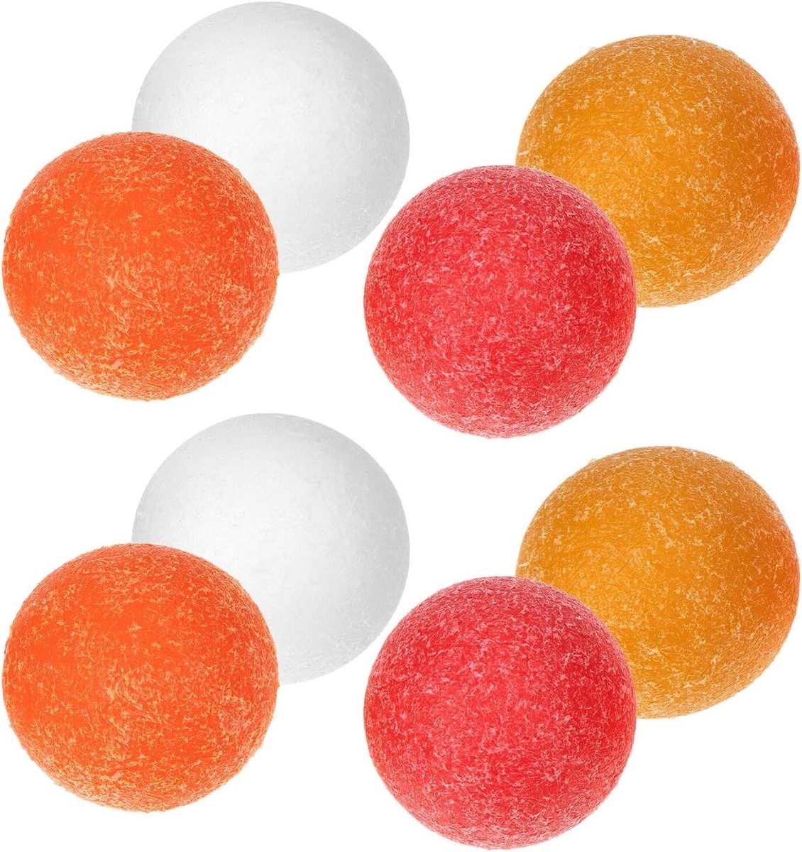 Tafelvoetbalballen - Vervangingsballen Mini Voetbal - Tafelvoetbal Spelplezier - Matte Afwerking Antislip - 8 Stuks 3.6 cm - Diverse kleuren