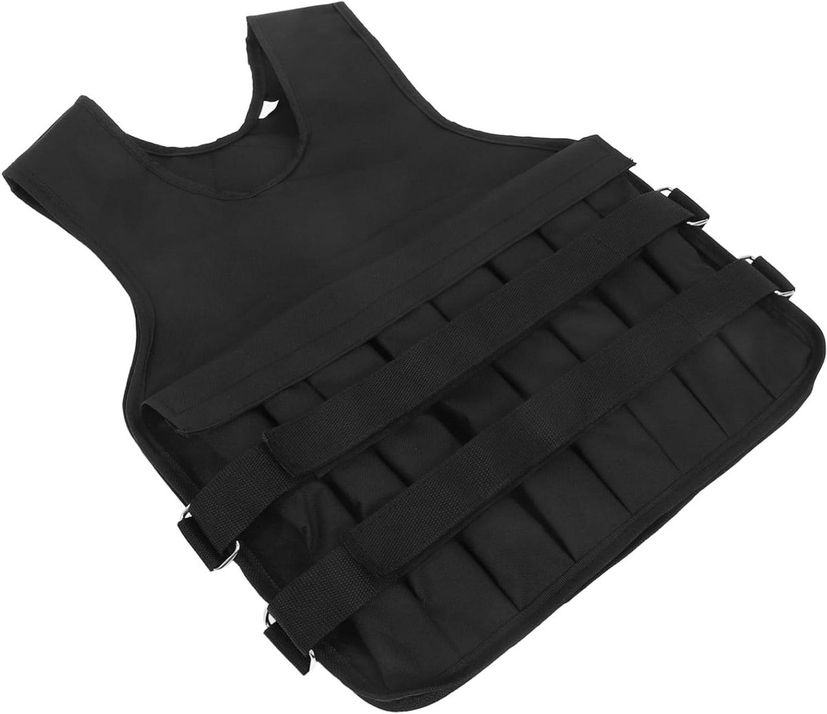 Gewichtsvest - Verzwaarde Vest - Training Intensiveren - Verstelbaar Gewicht - 56x54x1cm - Zwart