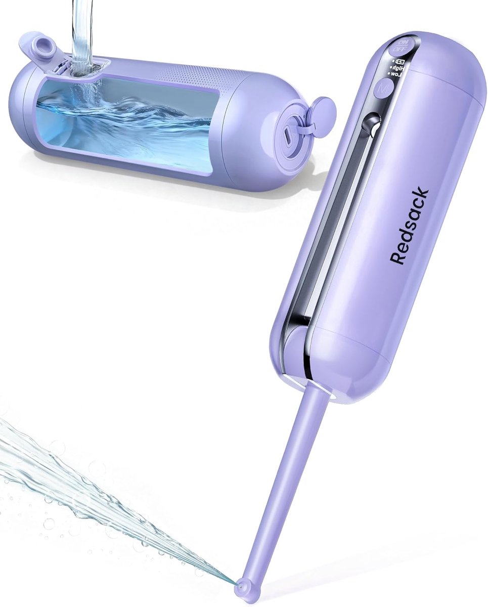 SnelShoppen - Draagbare Elektrische Bidet voor Op Reis, Oplaadbare USB-C Handheld Hoge Druk Spuit, Camping 193g Slim Vouwbaar Wateropslag, 2000mAh Bat