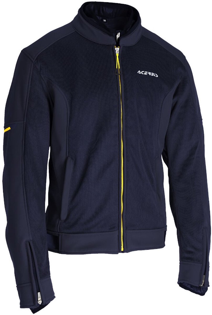 Acerbis Gordon Blauw Geel Waterdichte Textiele Motorjas - Jas