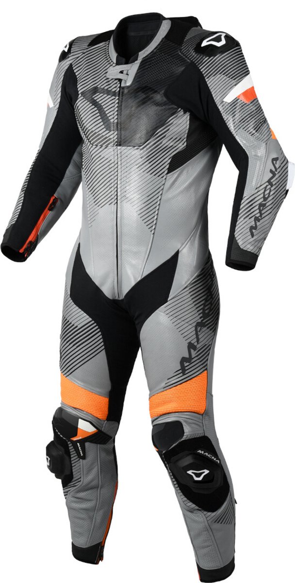 Macna Ignite geperforeerd eendelig motorfiets lederen pak -