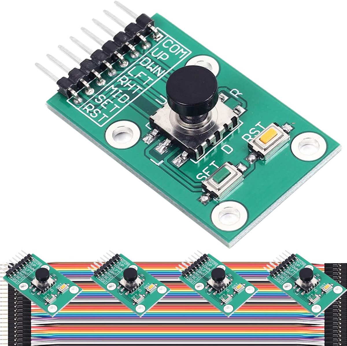 SnelShoppen - 5 Delige Navigatieknop Module voor Arduino en MCU - 5D Joystick, Onafhankelijke Toetsen, Dupont Kabel, 41x25 mm, 2V-9V Werkspanning