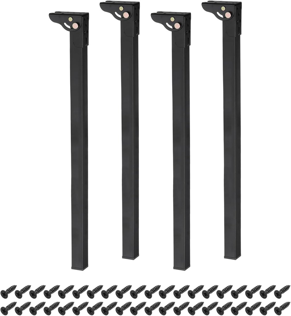 SnelShoppen - 4 Stuks Vouwbare Tafelpoten van Metaal, Hoogte 500 mm, Ideaal voor Koffietafel, Meubelpoten, Woonkamer Decoratie, Stevig en Duurzaam