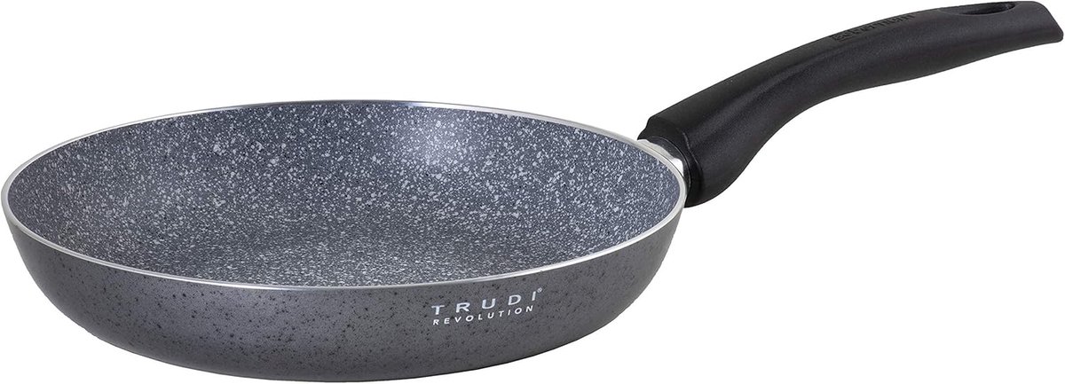 SnelShoppen - Casserole 18 cm Geschikt voor Inductiekoken, Aluminium met Anti-aanbaklaag en Bakelieten Handvatten, HT Grijs met Zwarte Dots, Ideaal vo