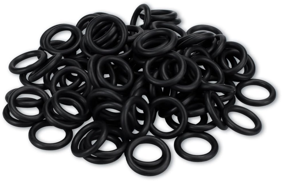 100 stuks nitril rubber O-ringen, 16 x 2,4 mm afdichtringen voor wasmachine, kraan en sanitair in keuken en badkamer