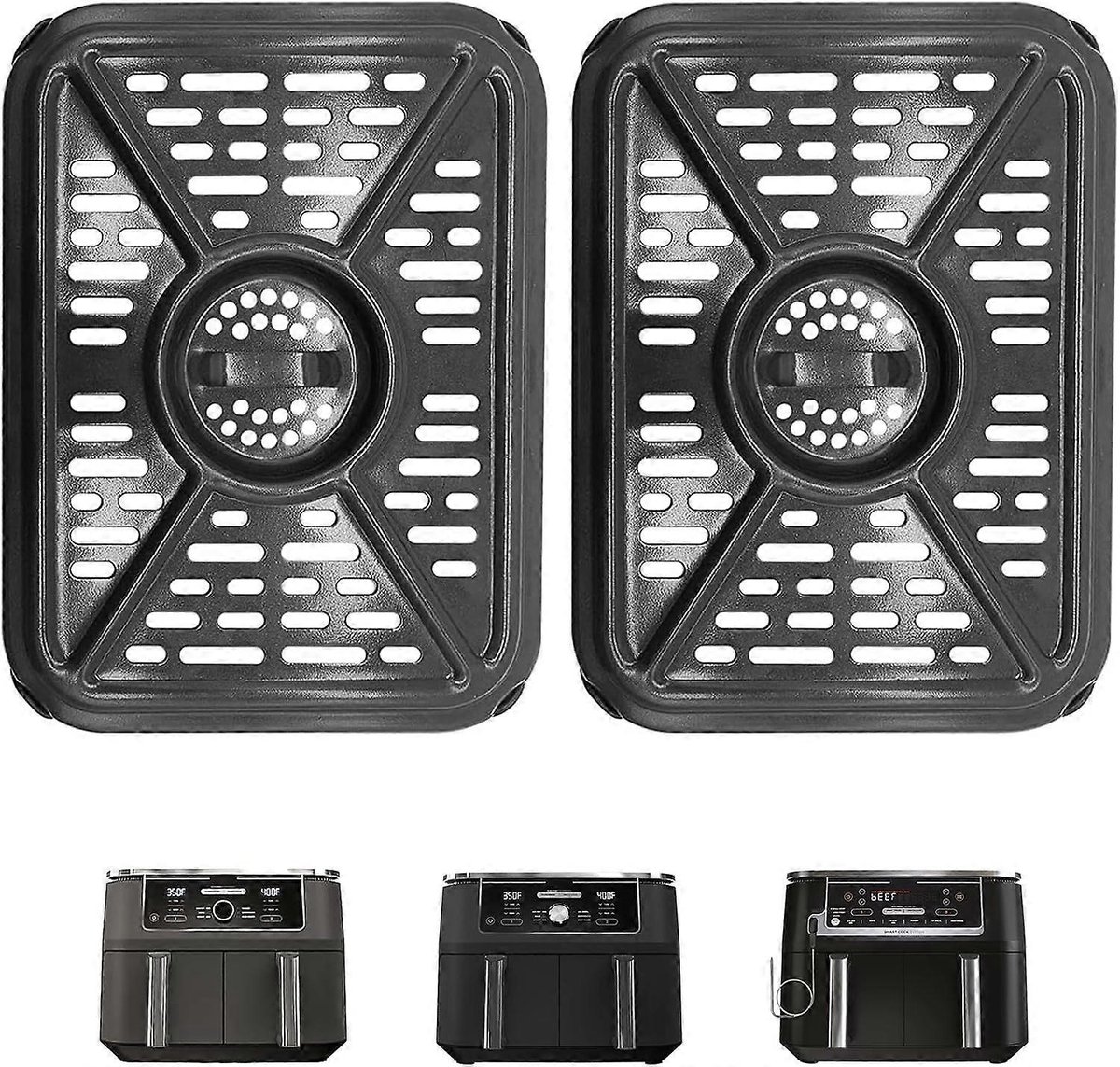 Dubbele bakplaat Geschikt voor airfryer, vervangingsonderdelen Geschikt voor airfryer, knapperige bakplaat, bakplaat, accessoires Geschikt voor bakplaten
