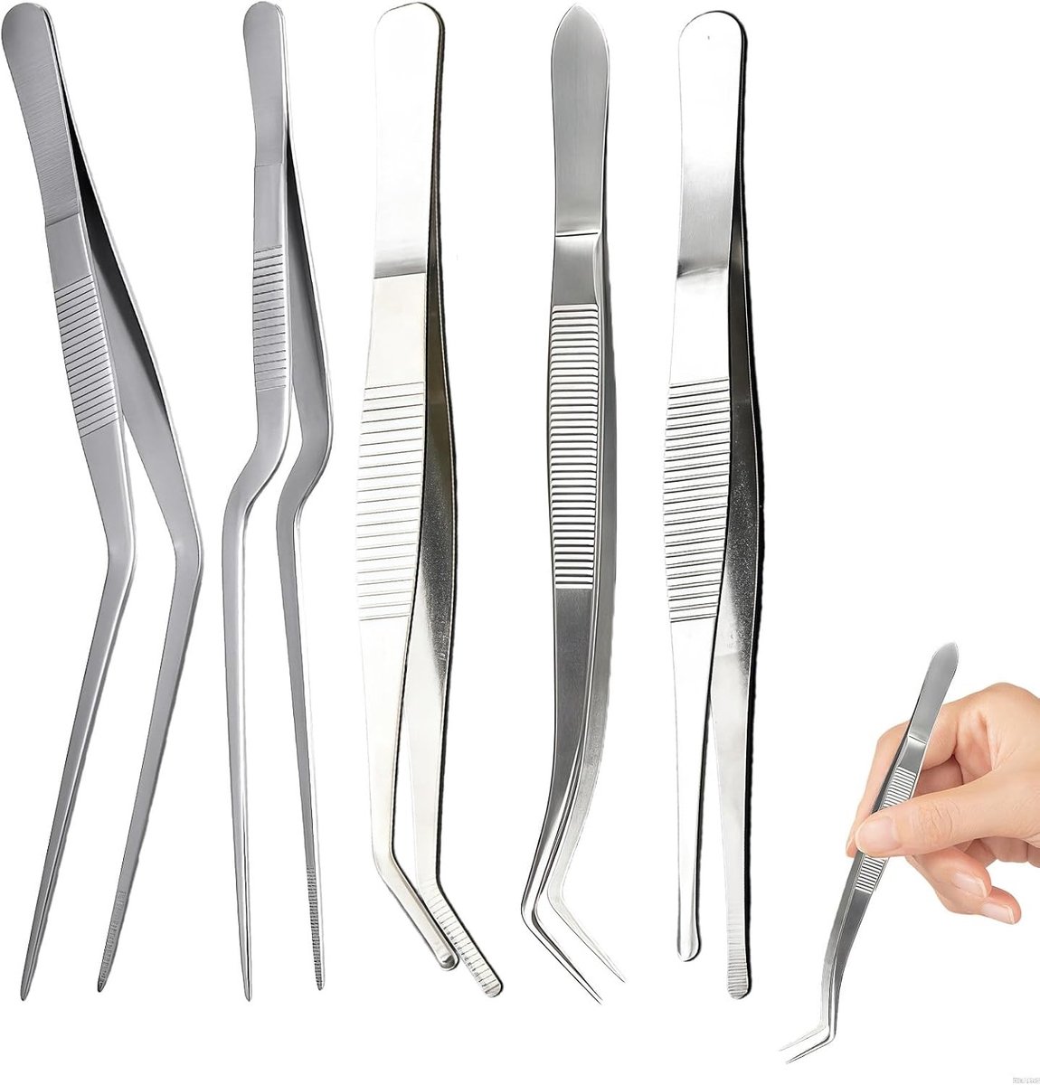 Set van 5 Stijlvolle Keukenaccessoires van RVS - 6,3 Inch, Ideaal voor Decoratie, Bakken en Koken
