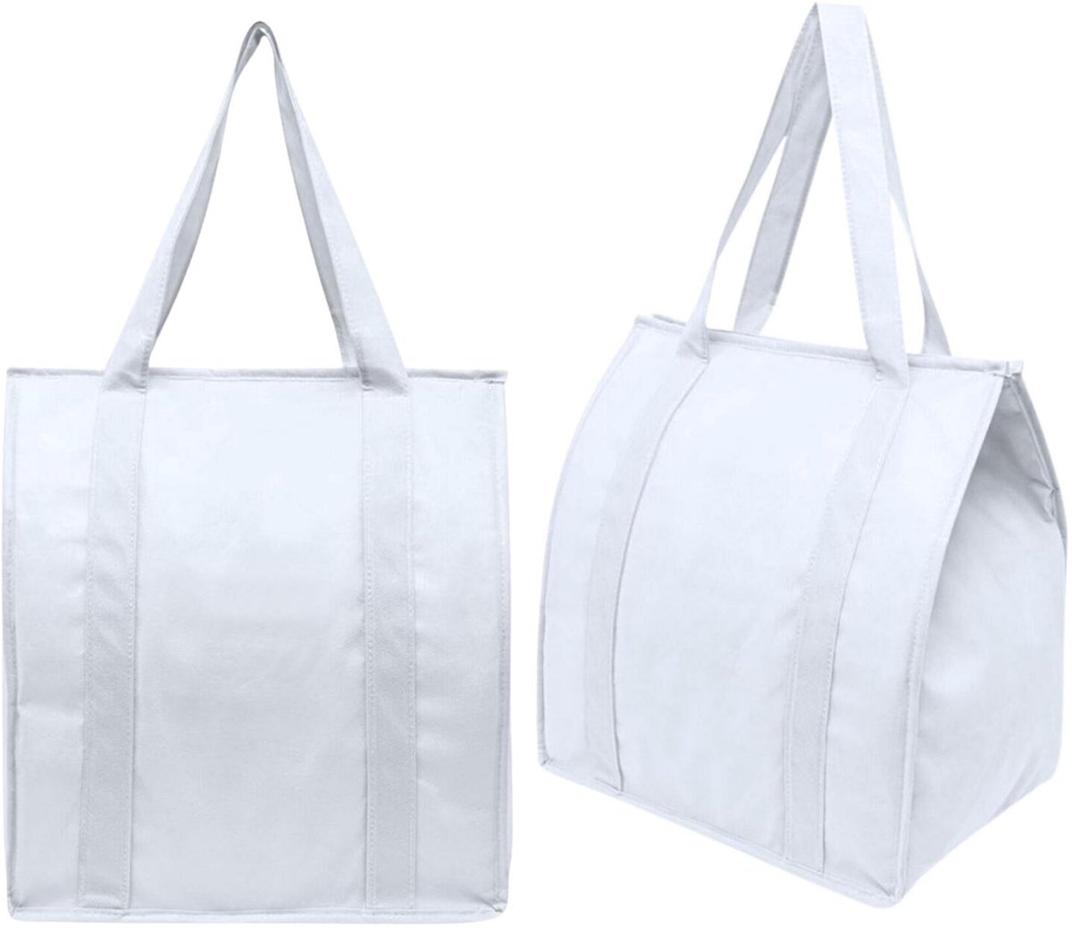 Koeltas Degree - 2x - wit - boodschappen - 23 liter - 35 x 25 x 38 cm - shopper model - lunchtas