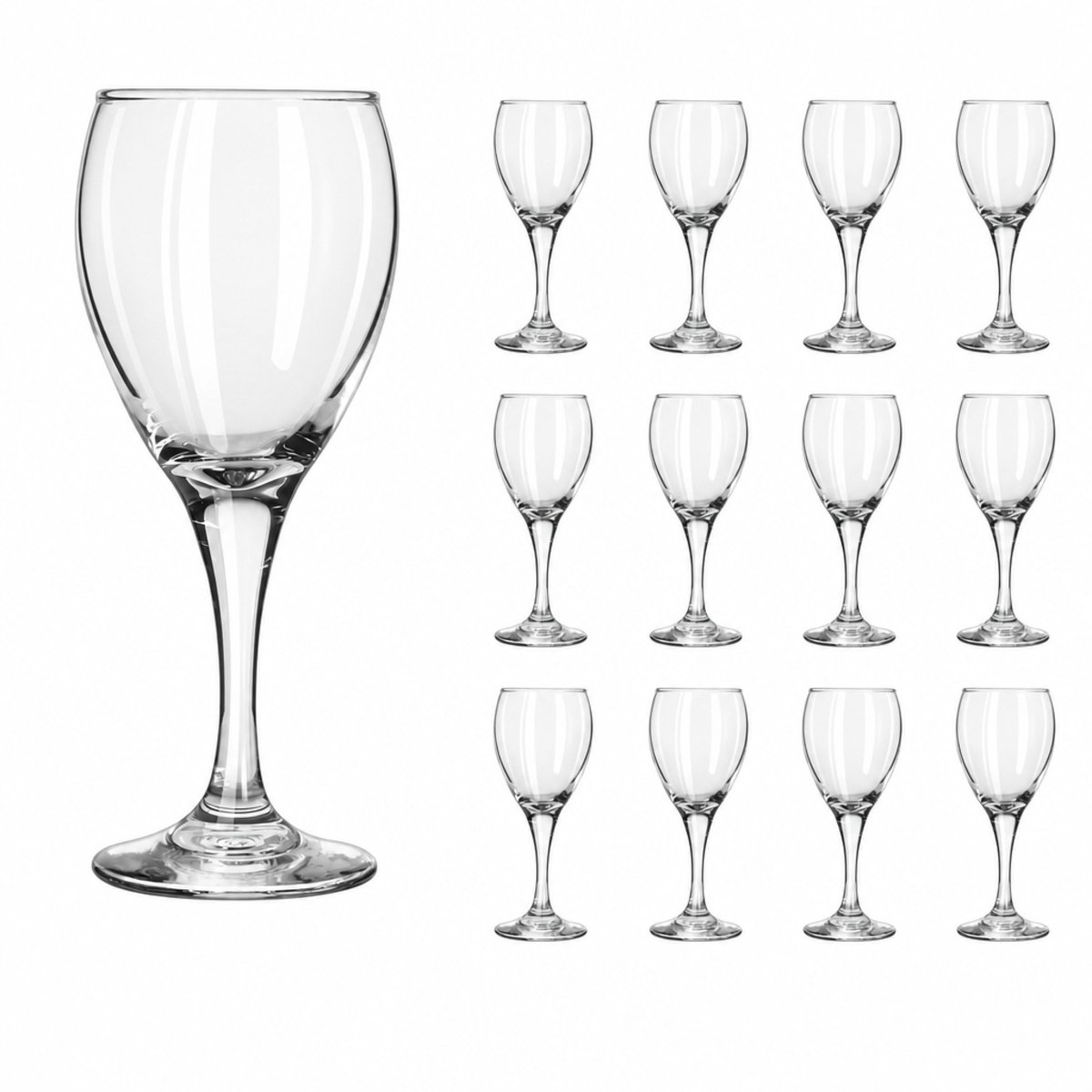 Libbey Teardrop Rode Wijnglazen - Wijnglazen Set - Extra Gehard Glas - 251 ml - 12 Stuks