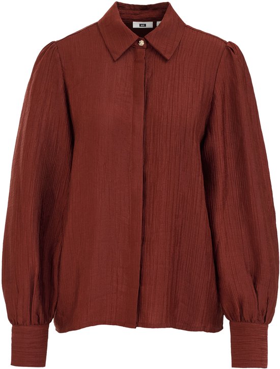 WE Fashion Dames blouse met ballonmouwen en structuur