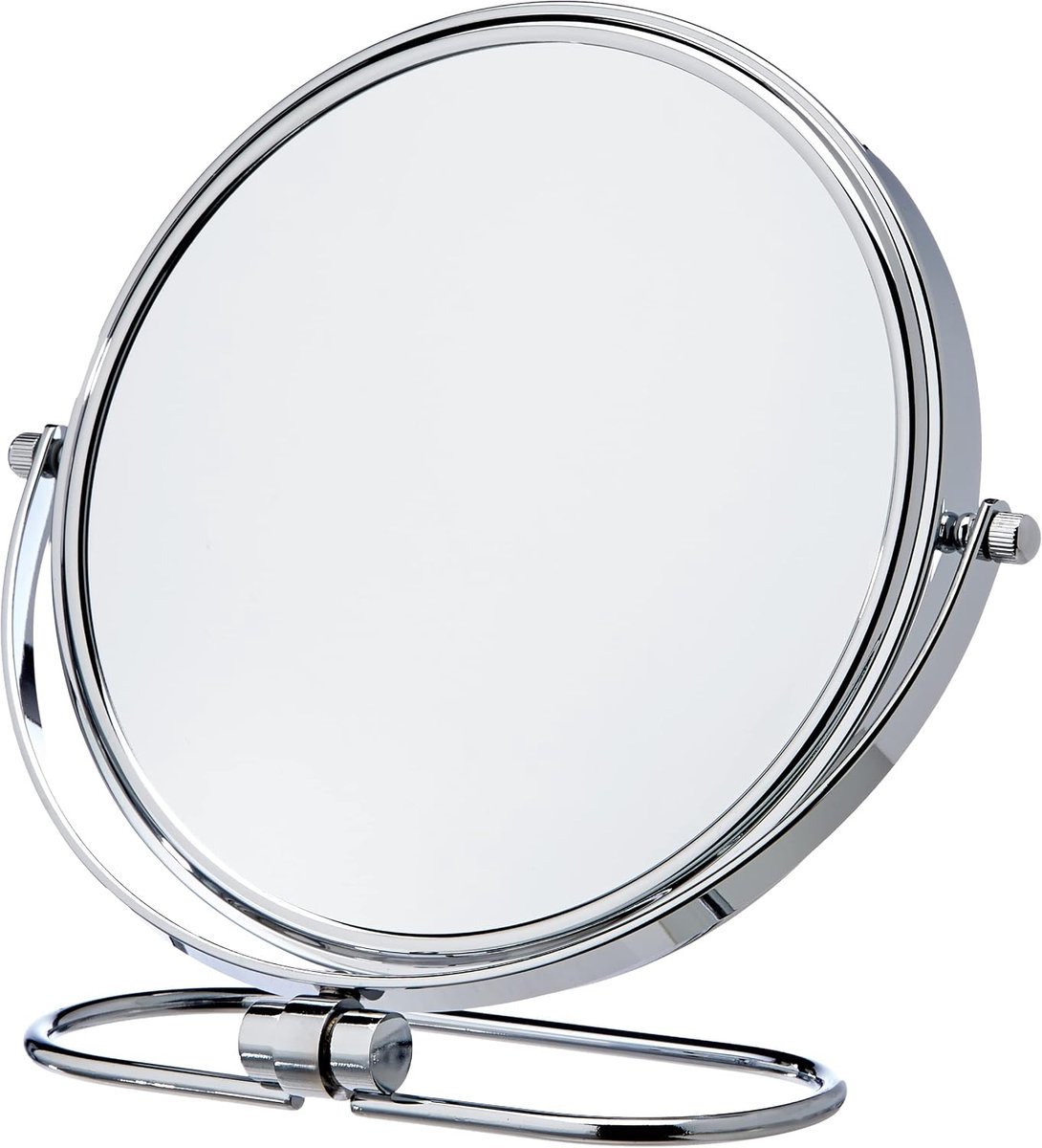 Opvouwbare Make-up Spiegel 8 Inch - 7x Vergroting - Dubbelzijdige Voetstuk Tafelspiegel - Ideaal voor Perfecte Make-up - ShopVlot
