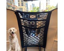 Auto Organizer - Auto Organizer Kofferbak - Autostoel Organizer - Opvouwbare Kofferbaktas - Autotas - Auto Opbergtas - 3-laags mesh organizer voor de auto - Mesh tas voor de rugleuning