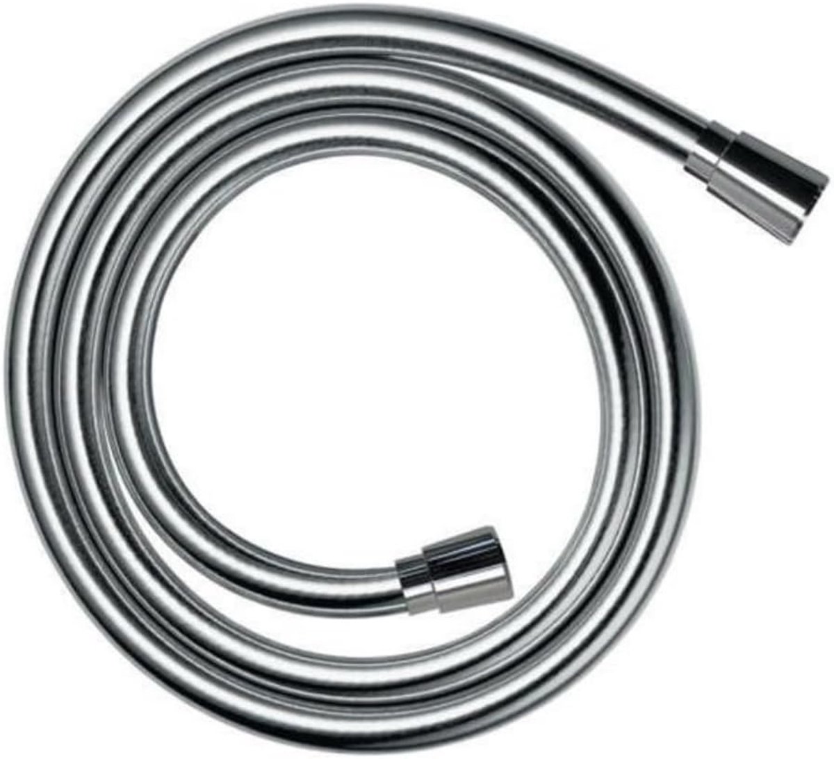 806090 | Doucheslang 1,2 meter universeel van PVC doucheslang anti-draaien standaard aansluiting 1/2 aansluitingen van messing flexibel knikbestendig legionella zilver