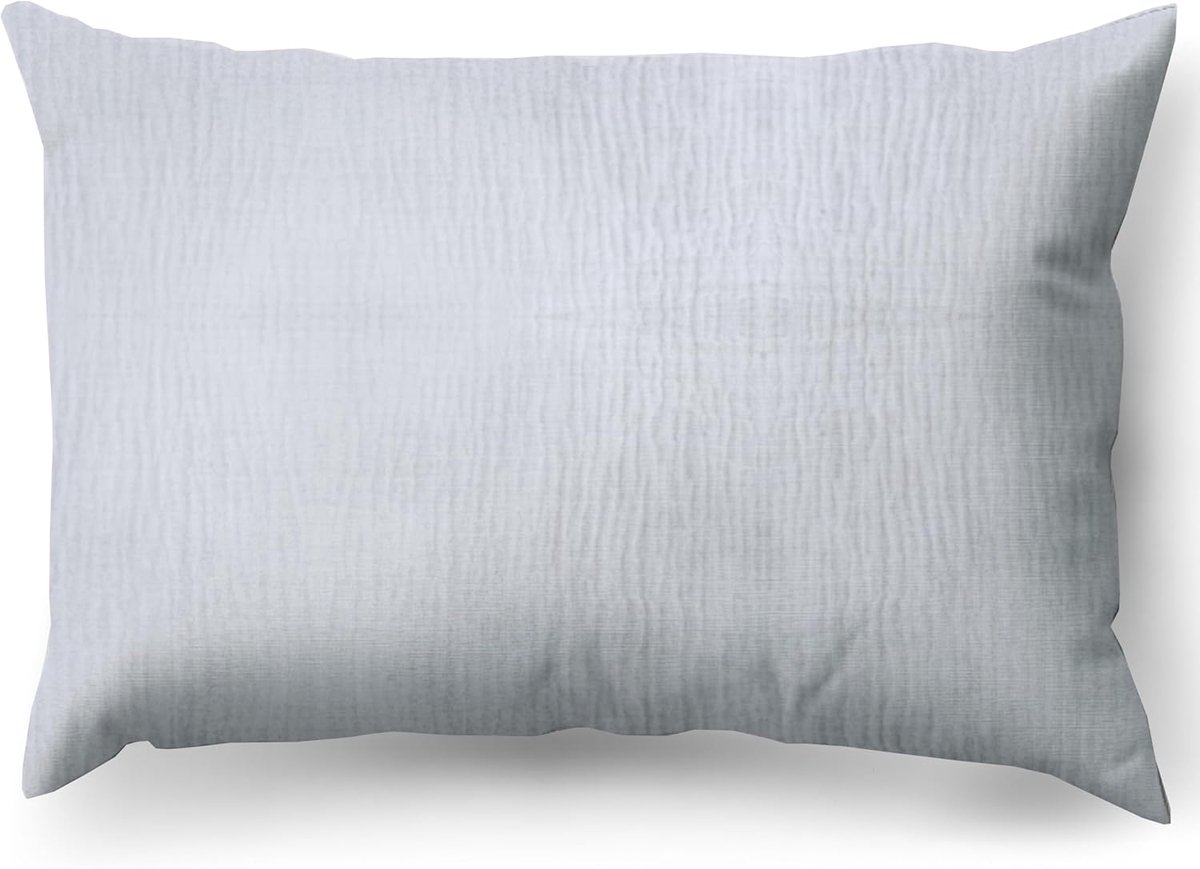 Biologische mousseline kussensloop voor kinderen en volwassenen, zachte kussensloop, GOTS-certificering, Oeko-Tex, gemaakt in de EU, kussensloop met ritssluiting, grijs 1, 50 x 50 cm