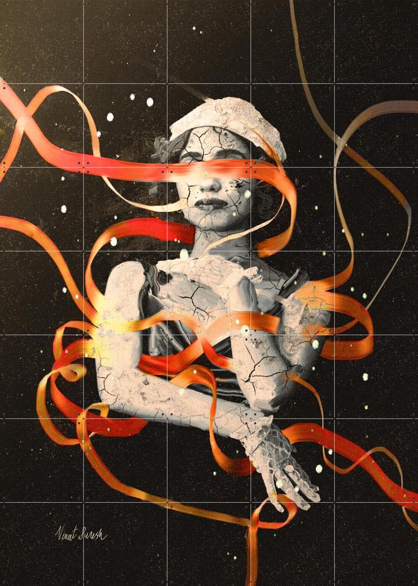 IXXI Veins Of Memory, Vineet Suresh - 100 x 140 cm - Gratis ophangtool - Grote wanddecoratie en posters - Gemengde Technieken, Fantasierijk