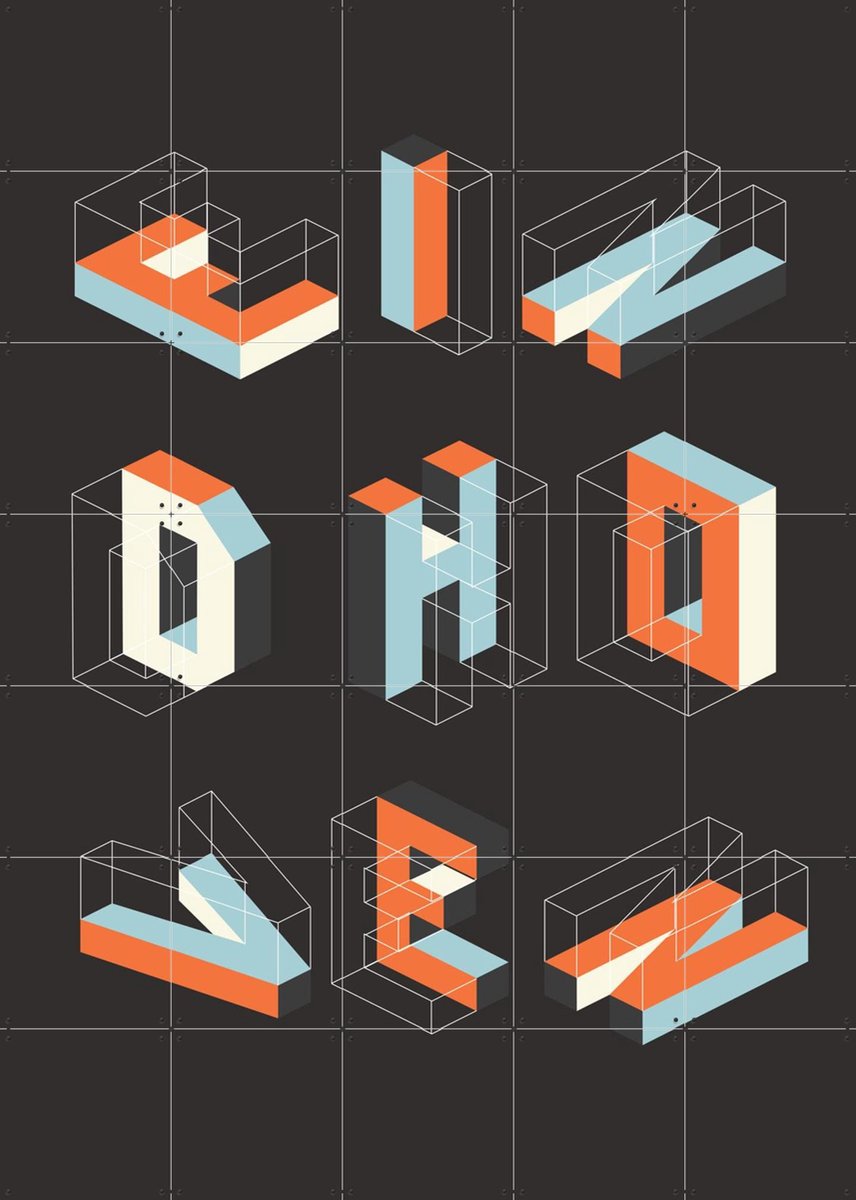 IXXI Eindhoven Typografie, Nieki van Diepen & Kunst in Kaart - 100 x 140 cm - Gratis ophangtool - Grote wanddecoratie en posters - Typografie