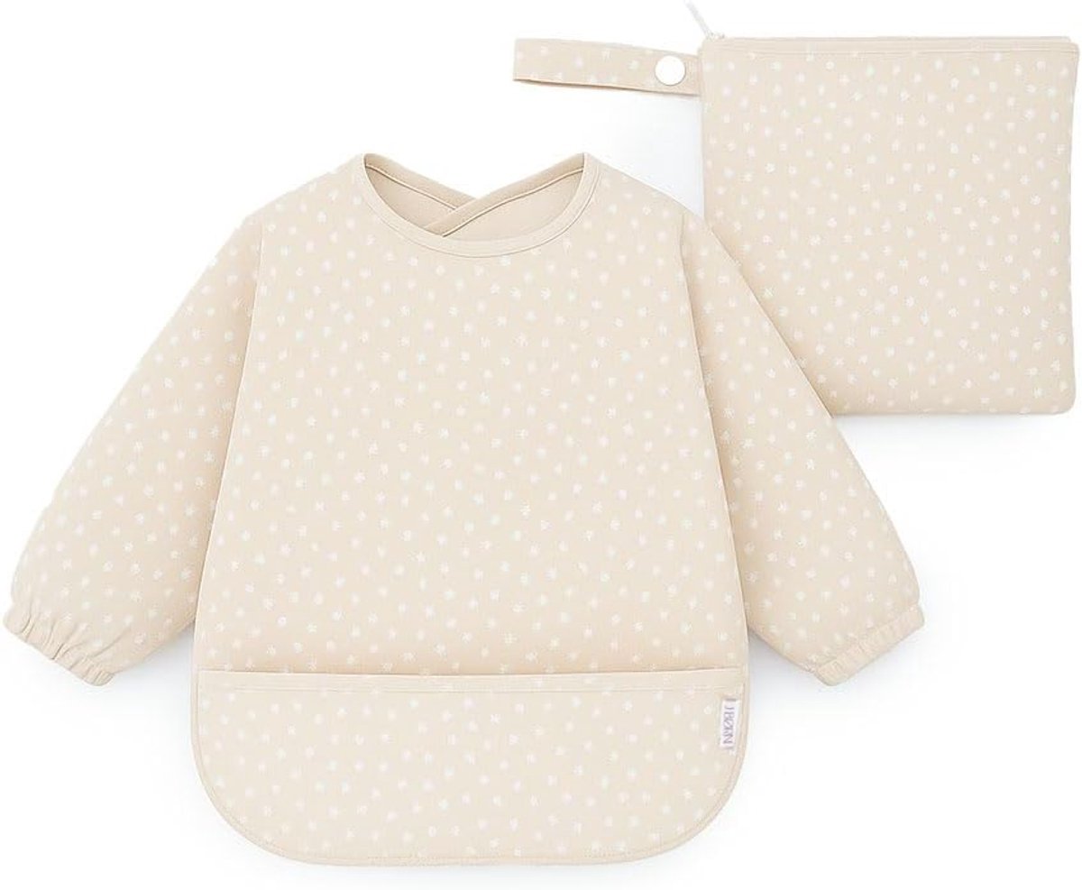 Langemouwen slabbetje voor baby's 6-12 maanden - Waterdichte slabbetjes voor het afbouwen van borstvoeding + gratis bijpassende opbergtas voor baby-led weaning