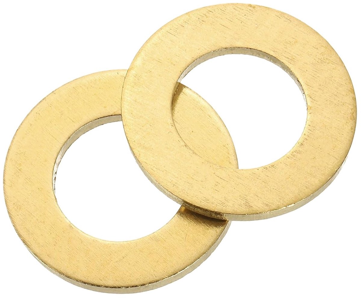 Set van 8 stuks sluitringen, M16 x 30mm x 2.5mm messing ring bijlagschijven assortiment, platte beveiligingsschijven afdichtingsring metalen schijven voor schroeven bouten moeren