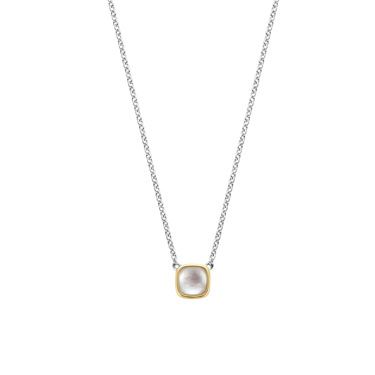 TI SENTO Dames Ketting - 925 zilver - Parelmoer - Maat 42 - 3991MW