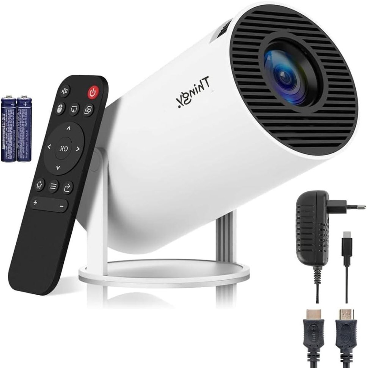 Draagbare Mini Beamer - Projector Beamer - Home Cinema - Automatische Beeldcorrectie - 17 x 9 x 9 cm - Wit