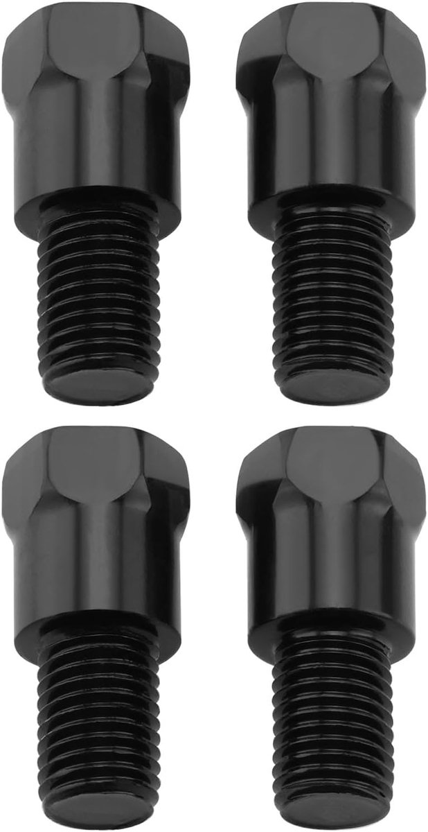 4 stuks M10 32 mm motorfiets spiegelmontageadapter RH en LH 10 mm naar 10 mm draad hoogteverstellingsschroef stuurspiegelmontage achteruit schroefdraad bouten voor motorfietsen