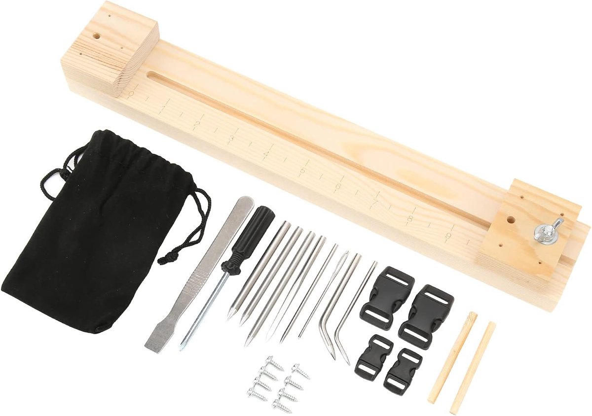 Weefraam met Naalden, Accessoires voor Tactische Armbanden, Gereedschap en Hout voor Paracord Knopen en DIY