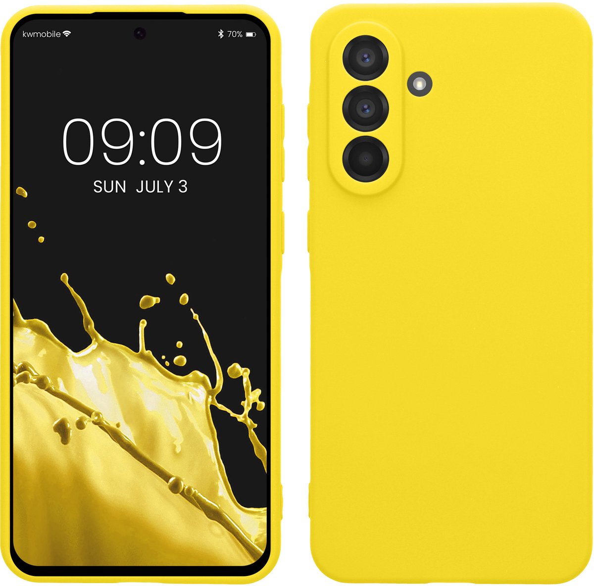 kwmobile telefoonhoesje geschikt voor Samsung Galaxy A56 5G - Hoesje voor smartphone - Precisie camera uitsnede - In stralend geel