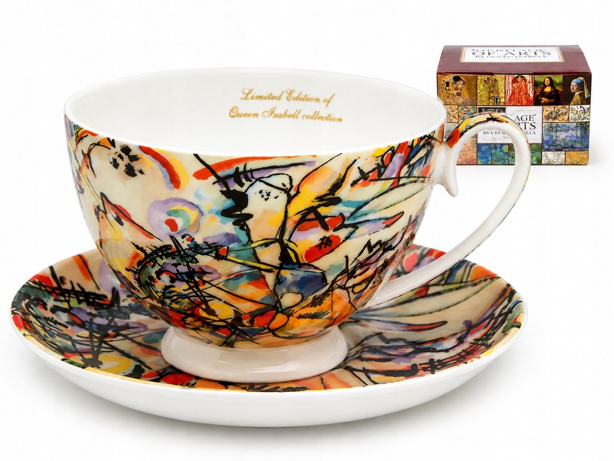 Queen Isabell Porseleinen Koffiekop & Schotel 250ml - Kunstzinnig Design