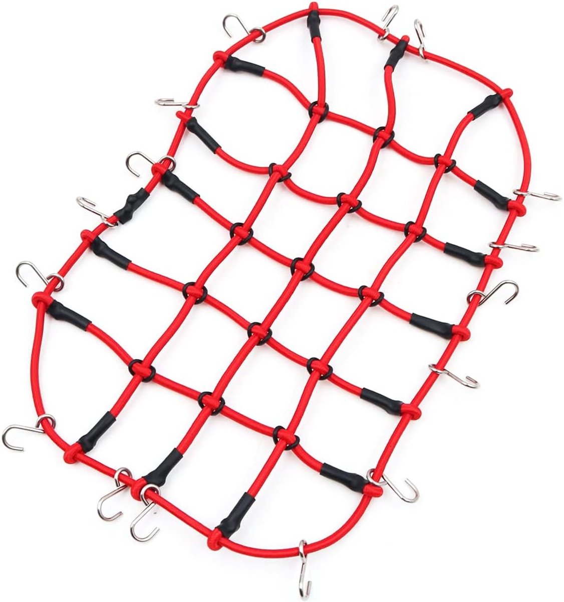 Accessoires elastisch opbergnet met haak voor 1/10 RC auto RC crawler monstertrucks compatibel met D90 SCX10 90046 Traxxas TRX-4 - rood