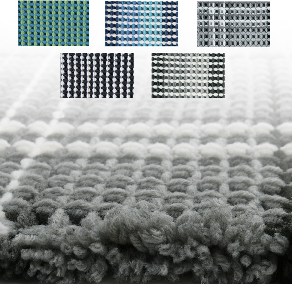 Spirella CONE Badmat - Zachte Polyester Badmat Grijs - Badmatten 50x80 cm voor Badkamer